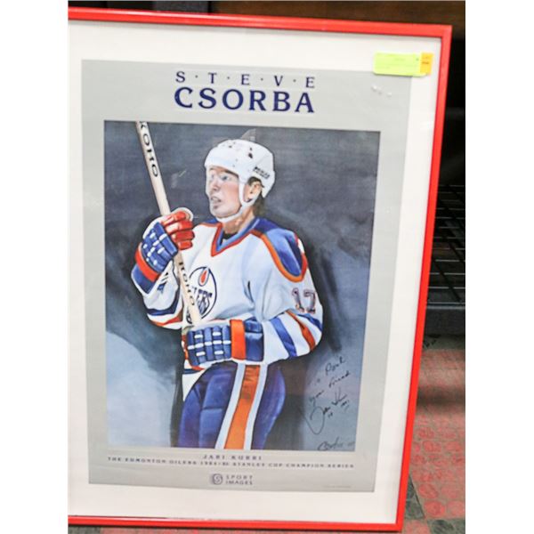 1985 AUTOGRAPHED POSTER BY JARI KURRI