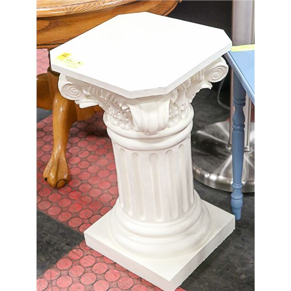 19.5" WHITE PEDESTAL STAND