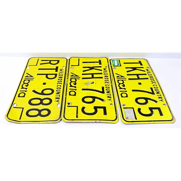 LOT OF 3 VINTAGE ALBERTA PLATES