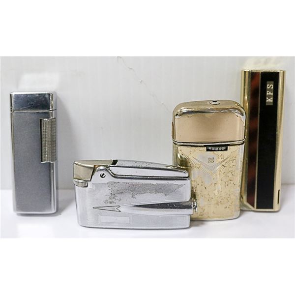 LOT OF 4 VINTAGE LIGHTERS