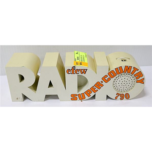 CFCW SUPER COUNTRY 790 VINTAGE 1 STATION RADIO