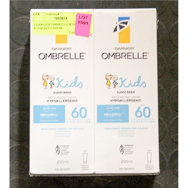 2 GARNIER OMBRELLE KID'S SUNSCREEN SPF 60