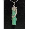 Image 2 : JADE STONE IN STAINLESS SHEATH NECKLACE WITH