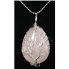 Image 2 : ROSE QUARTZ STONE TREE OF LIFE NECKLACE STAMPED