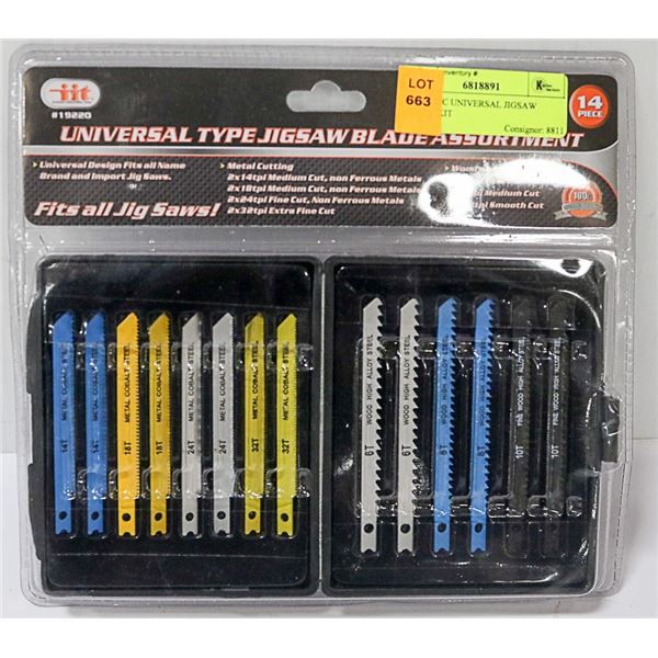NEW 14PC UNIVERSAL JIGSAW BLADE KIT