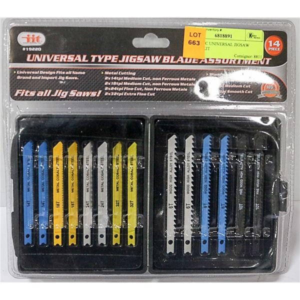 NEW 14PC UNIVERSAL JIGSAW BLADE KIT