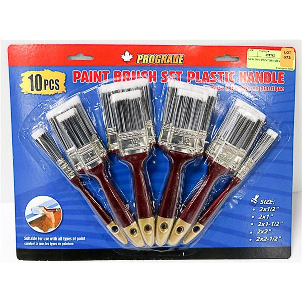 NEW 10PC PAINT BRUSH SET