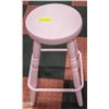 Image 1 : VINTAGE PINK WOODEN STOOL