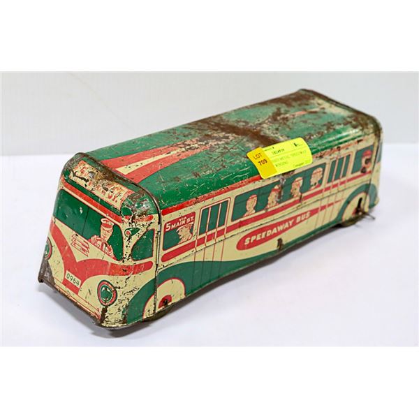 1940'S PRESSED METAL "SPEEDWAY BUS" SELF WINDING