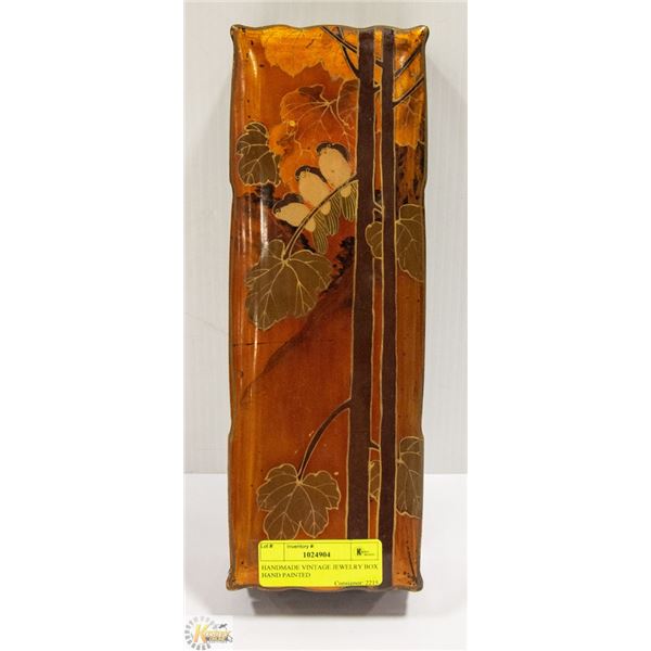 HANDMADE VINTAGE JEWELRY BOX HAND PAINTED