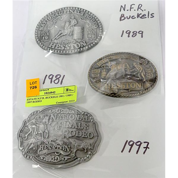 ESTATE N.F.R. BUCKLES 1981 / 1989 / 1997 RODEO