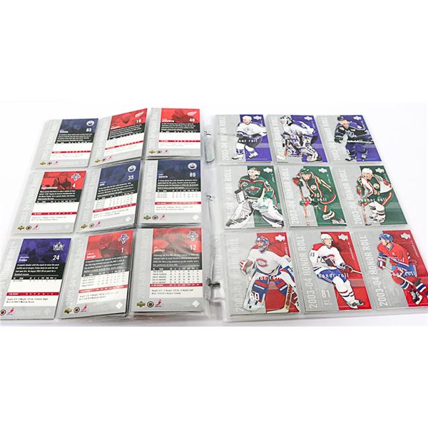 2004 COMPLETE UD HONOR ROLL HOCKEY SET STARS 1-90