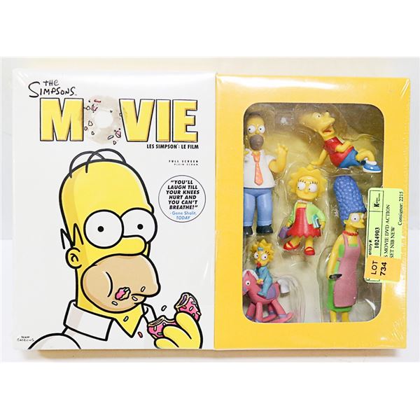SIMPSON'S MOVIE DVD ACTION FIGURES SET NIB NEW
