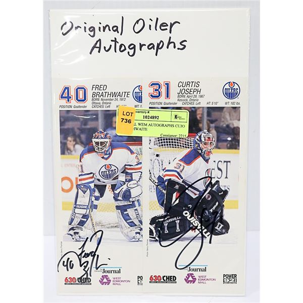 ORIGINAL WEM AUTOGRAPHS CUJO & BRATHWAITE
