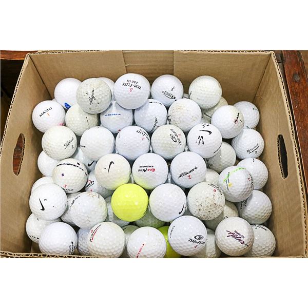 FLAT OF RECLAIMED  GOLF BALLS