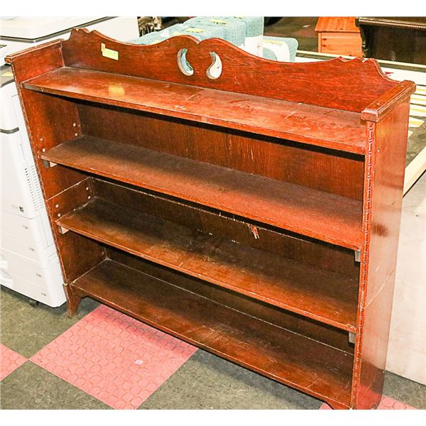 ANTIQUE LARGE OAK BOOK SHELF