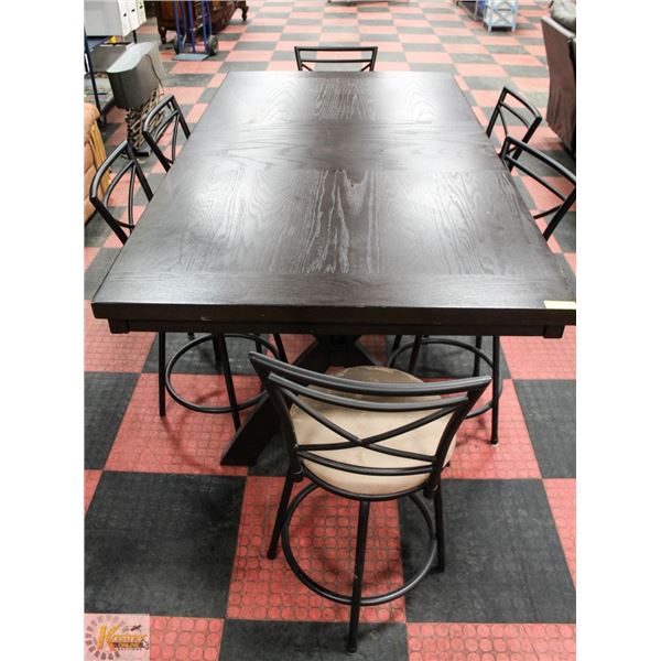 TALL KITCHEN TABLE WITH SIX CHAIRS