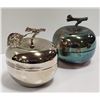 Image 1 : PAIR OF DECORATIVE STAINLESS APPLES, OPEN FOR