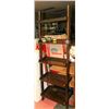 Image 1 : SOLID DARK WOOD UNIQUE "LADDER" SHELF WITH 5