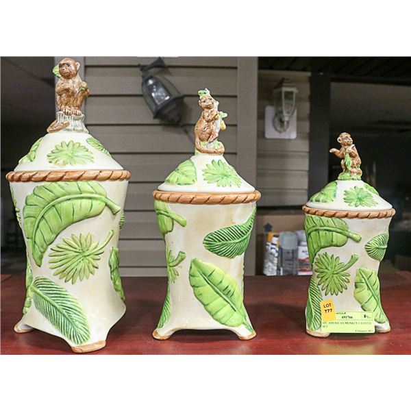 6PC AMERICAN MONKEY CANISTER SET