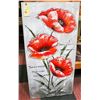 Image 1 : CANVAS PAINTING OF FLOWERS (24"W X 48"H)