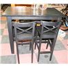 Image 1 : SOLID WOOD PUB STYLE TABLE WITH 4 SOLID WOOD CHAIR