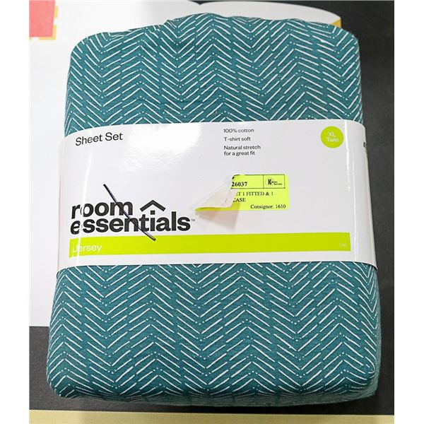 XL TWIN SHEET SET 1 FITTED & 1 FLAT & PILLOWCASE