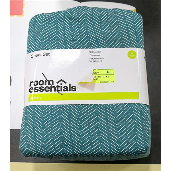 XL TWIN SHEET SET 1 FITTED & 1 FLAT & PILLOWCASE