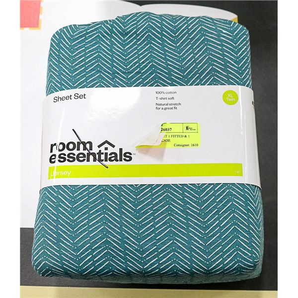 XL TWIN SHEET SET 1 FITTED & 1 FLAT & PILLOWCASE