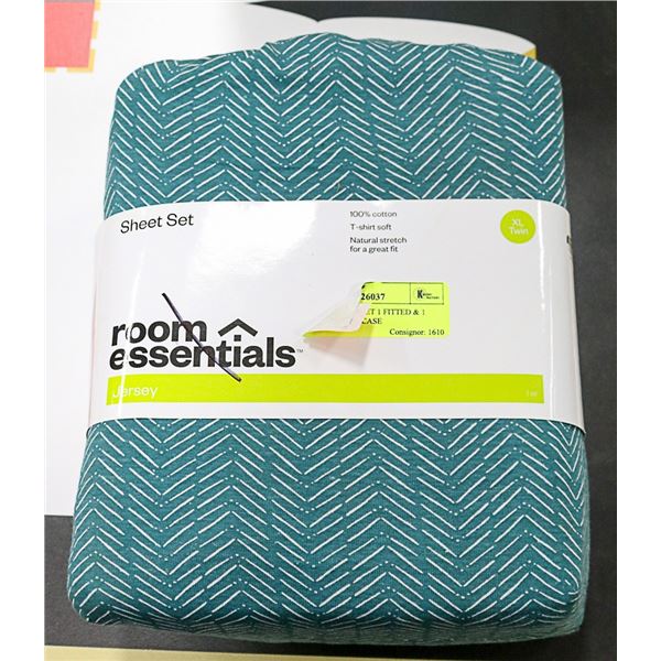 XL TWIN SHEET SET 1 FITTED & 1 FLAT & PILLOWCASE