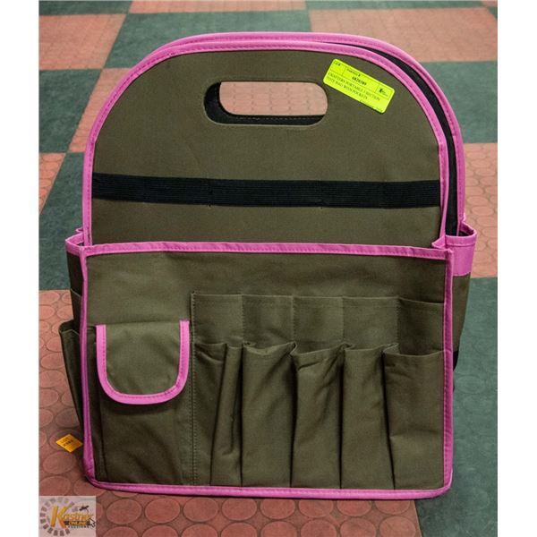 CRAFTERS PORTABLE 3 SECTION TOTE BAG WITH POCKETS