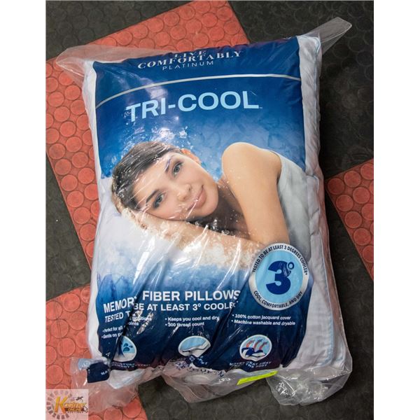 TRI-COOL MEMORY FIBER PILLOWS SZ: QUEEN - 2 PACK