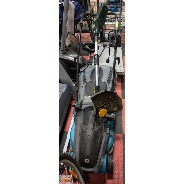 YARDWORX WEED WHACKER AND LAWNMOWER