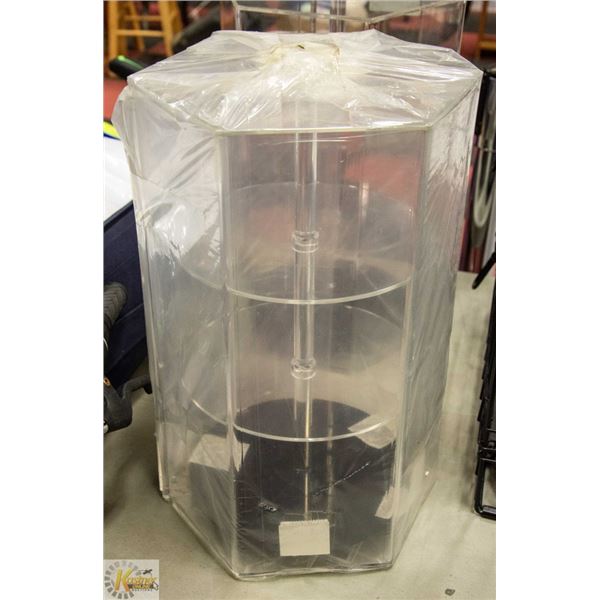 NEW HEXAGON DESIGN ACRYLIC COUNTERTOP DISPLAY CASE