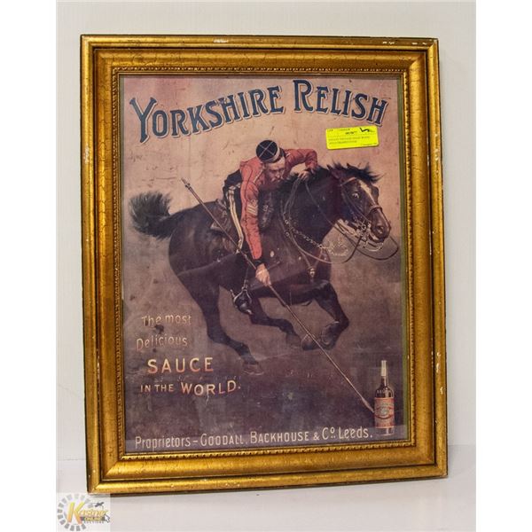 ESTATE VINTAGE SOLID WOOD GOLD FRAMED FOOD