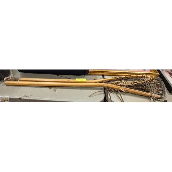VINTAGE LACROSSE STICKS PAIR