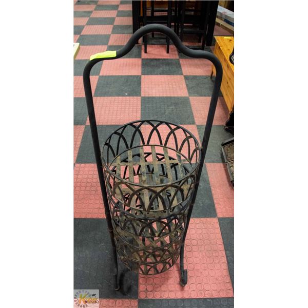 FOUR IN ONE METAL GARDEN FLOWER STAND, USED