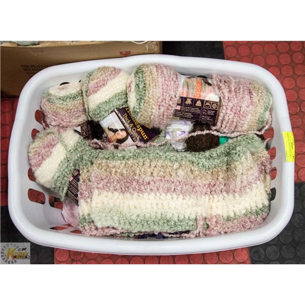 LARGE LOT  OF KNITTING YARN