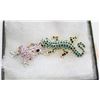 Image 1 : GECKO AND FROG RHINESTONE BROOCH