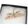 Image 1 : DRAGONFLY RHINESTONE BROOCH