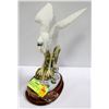 Image 1 : WHITE HERON PORCELAIN HAND PAINTED BY ANDREA 9" ON