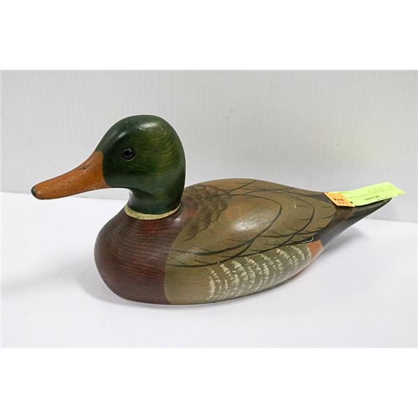 MALLARD HAND PAINTED BY ANNE PEEL DECOY 12"