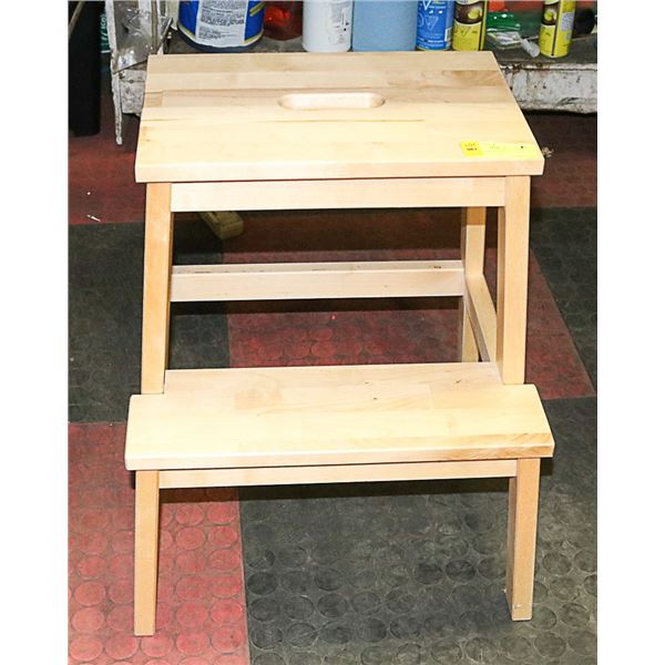 WOODEN STEP STOOL