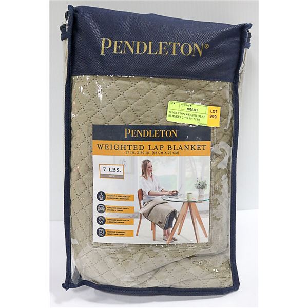 PENDLETON WEIGHTED LAP BLANKET 27" X 30" 7 LBS