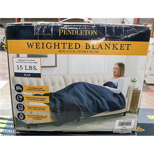 PENDLETON WEIGHTED BLANKET 15 LBS 48" X 72" BEIG