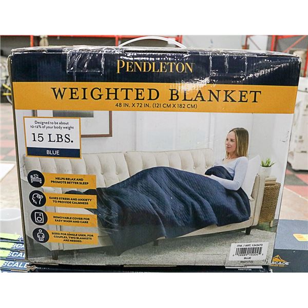 PENDLETON WEIGHTED BLANKET 15 LBS 48" X 72" BEIG