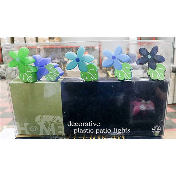 NEW DECORATIVE PLASTIC PATIO LIGHTS PACKAGE