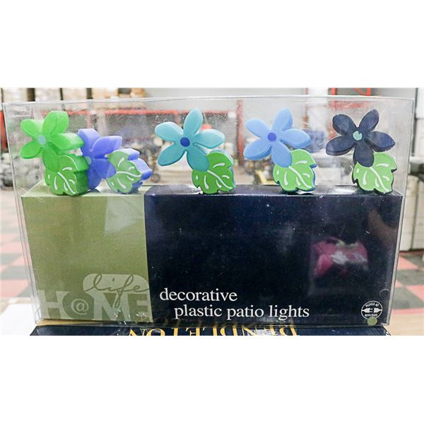 NEW DECORATIVE PLASTIC PATIO LIGHTS PACKAGE