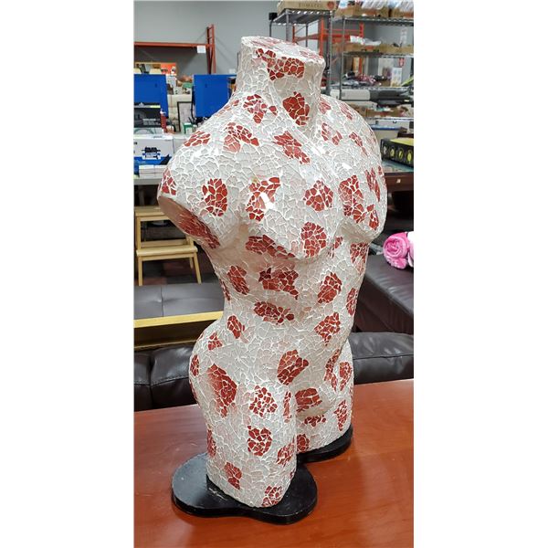 WHIMSICAL MANNIQUIN MOSAIC LAMP, 22" TALL