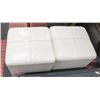 Image 1 : 2 WHITE CUBE STOOLS PAIR